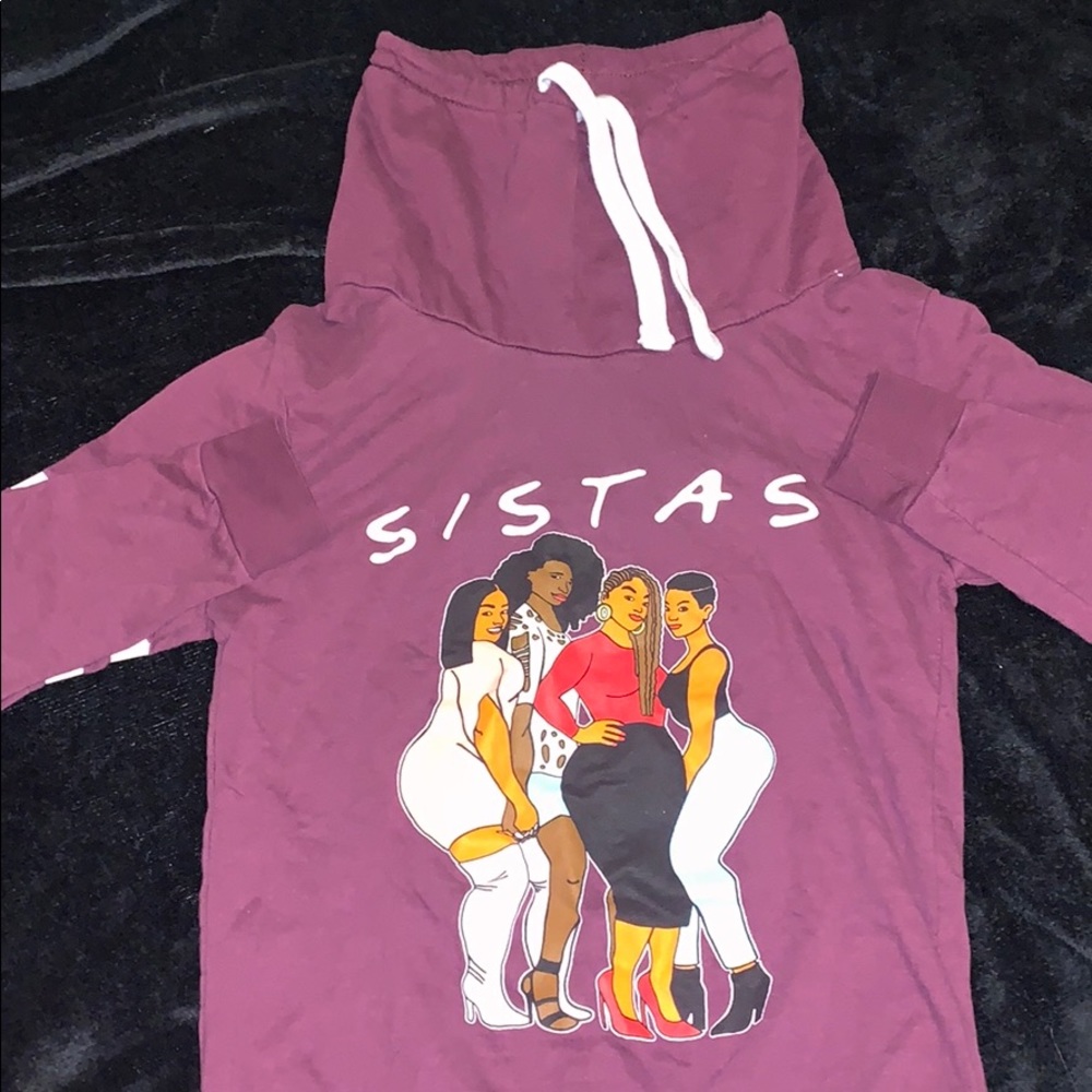 “Sistas” turtle neck jacket